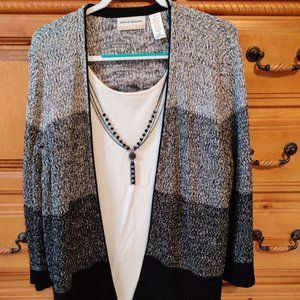 Alfred Dunner Layered Two-Piece Necklace Top Shirt